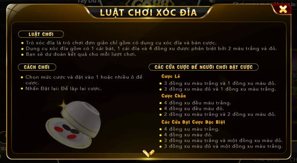 Trò chơi xóc đĩa online có tỷ lệ chiến thắng cao link vào Go88