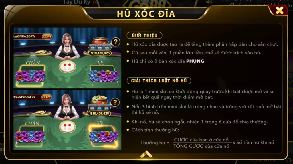 Giới thiệu tổng quan về game xóc đĩa link vào Go88