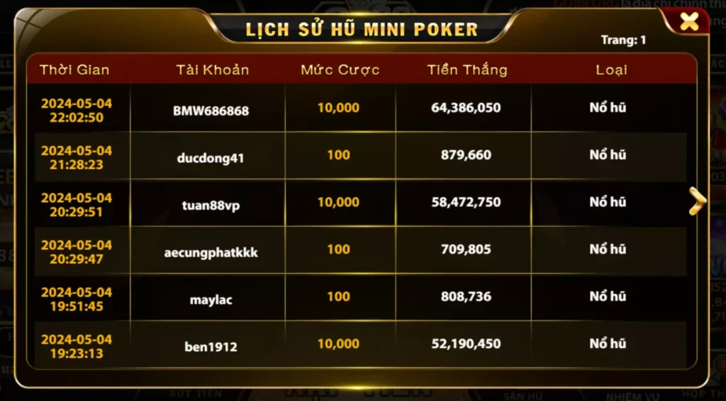 Săn hũ mini Poker link tải Go88